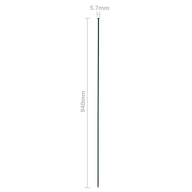 Set gard de grădină arcuit, verde, 77,5 x 78,5 cm