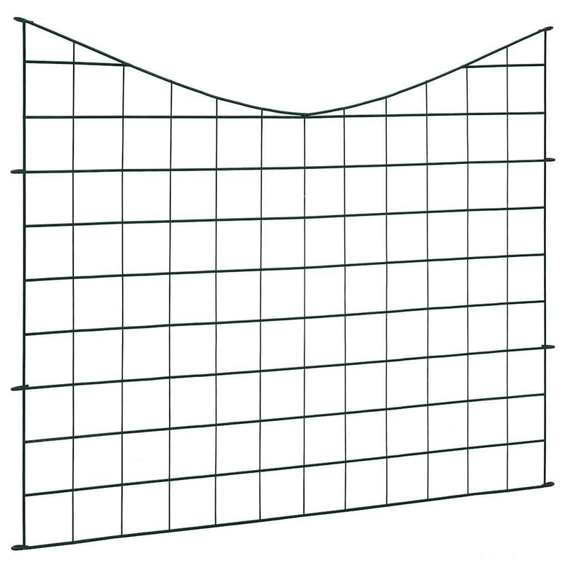 Set gard de grădină arcuit concav, verde, 77,5 x 64 cm