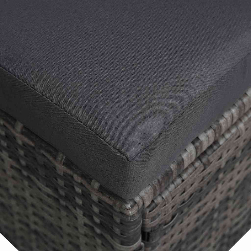 Set mobilier de grădină cu copertină 9 piese antracit poliratan
