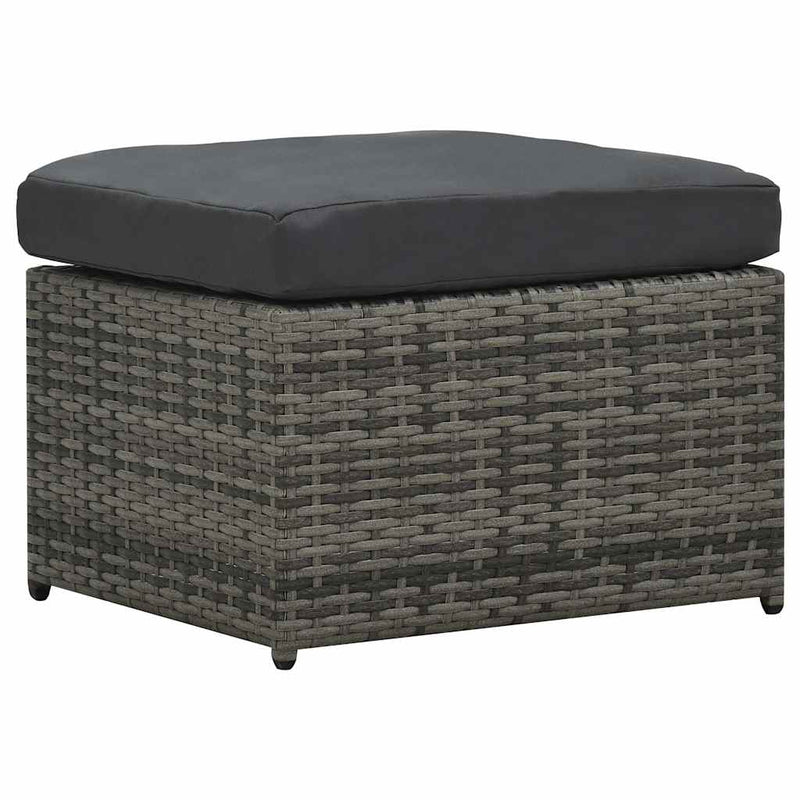 Set mobilier de grădină cu perne, 4 piese, antracit, poliratan