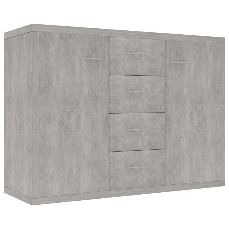 Dulap, gri beton, 88x30x65 cm, lemn prelucrat