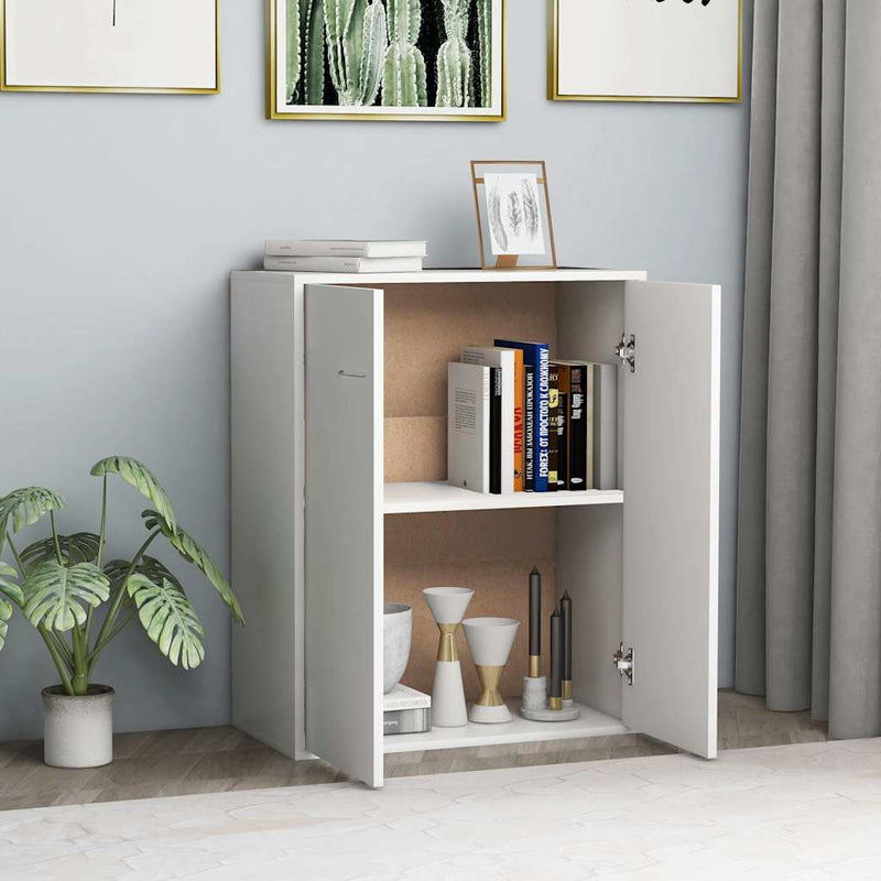 Dulap, alb, 60x30x75 cm, lemn prelucrat