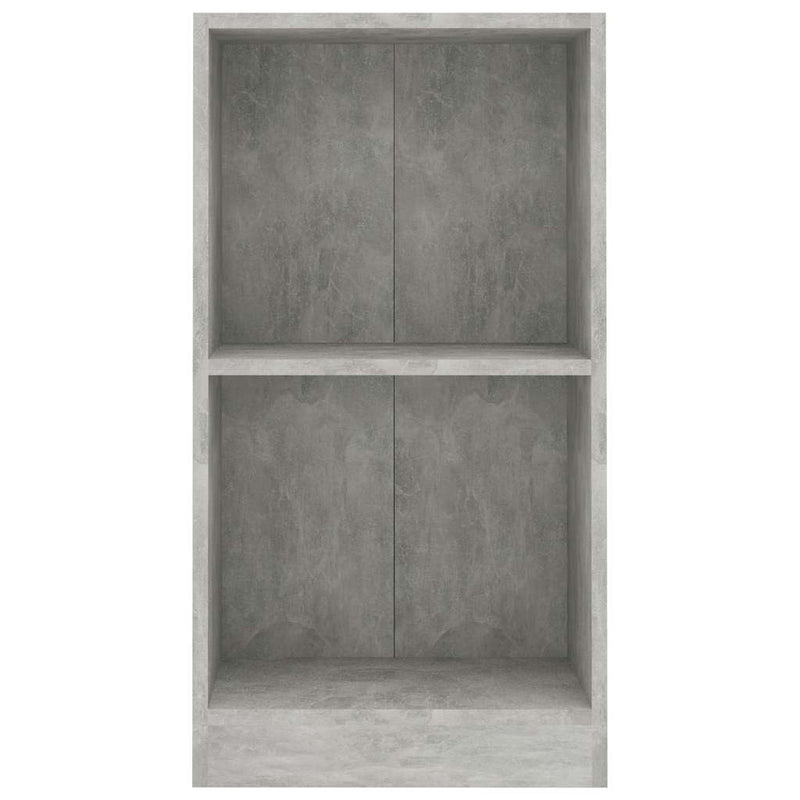 Bibliotecă, gri beton, 40x24x75 cm, lemn prelucrat
