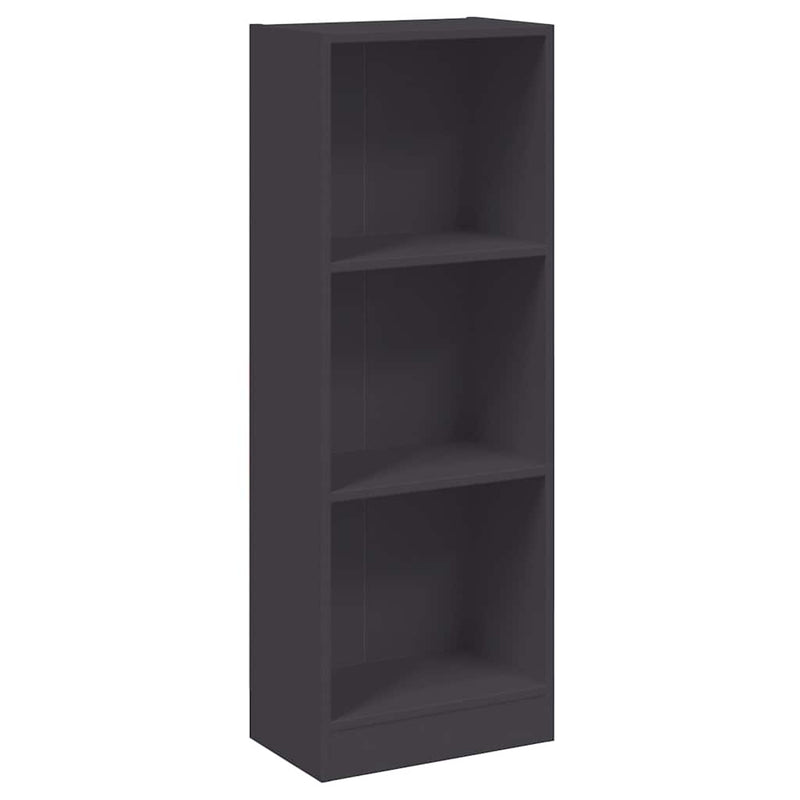 Bibliotecă cu 3 rafturi, alb, 40x24x109 cm, lemn compozit