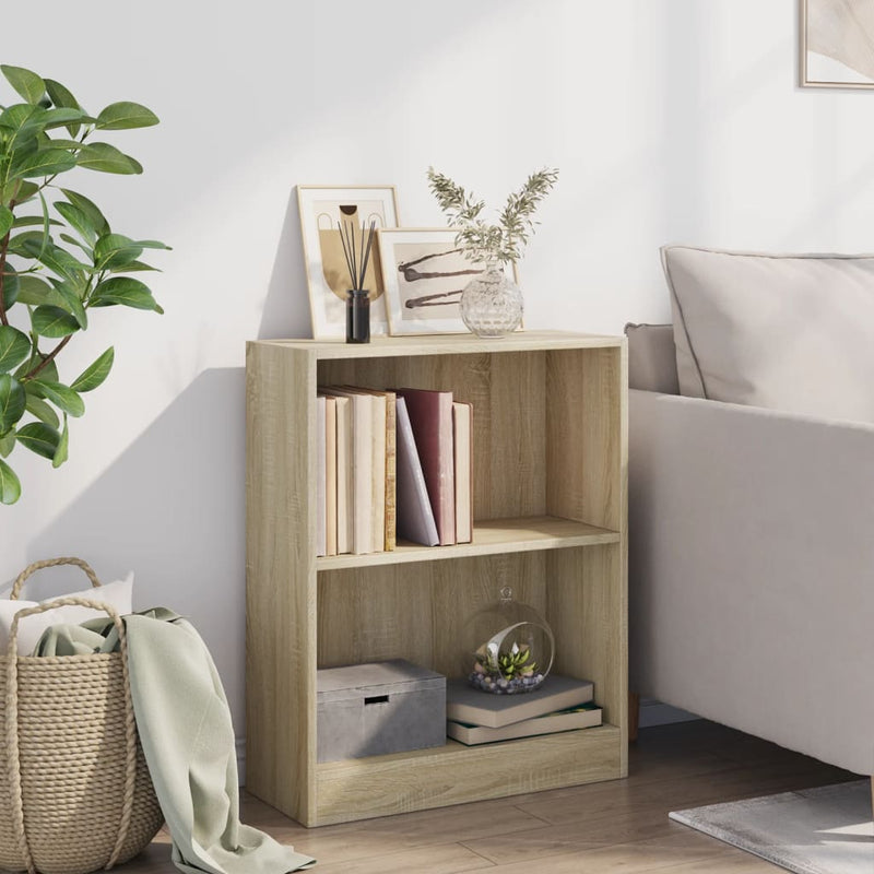 Bibliotecă, stejar sonoma, 60x24x76 cm, lemn compozit