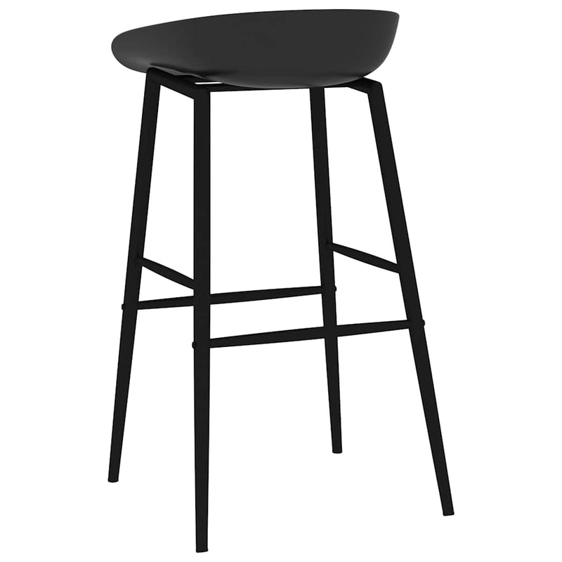 Scaune de bar, 2 buc, negru