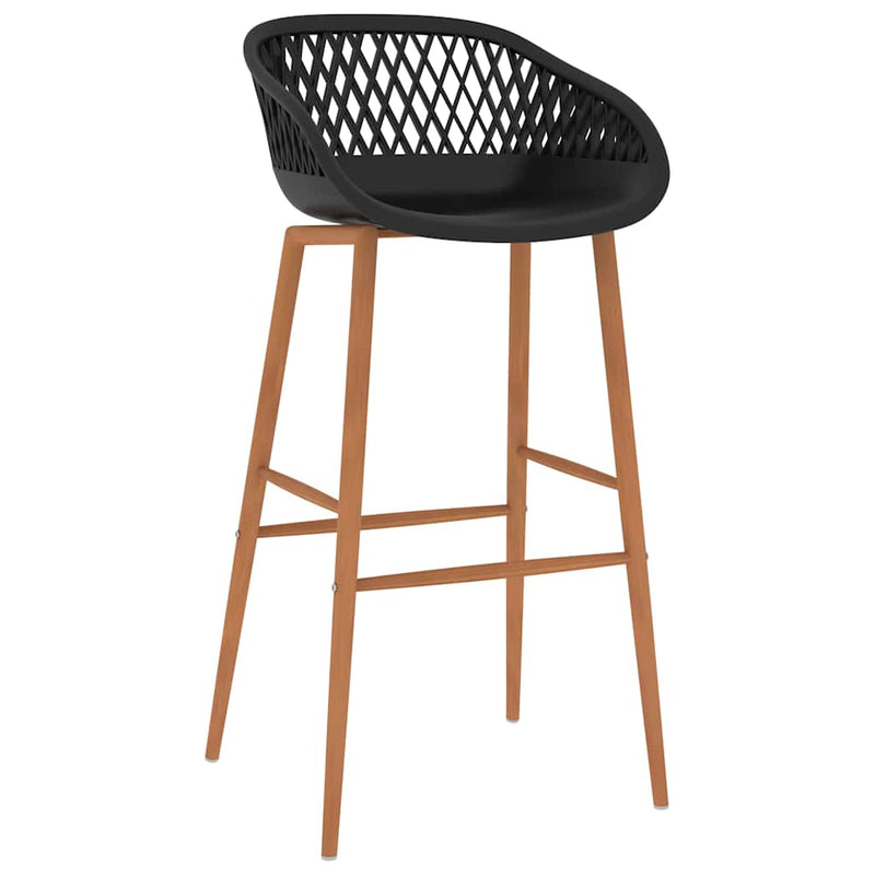 Scaune de bar, 4 buc., negru