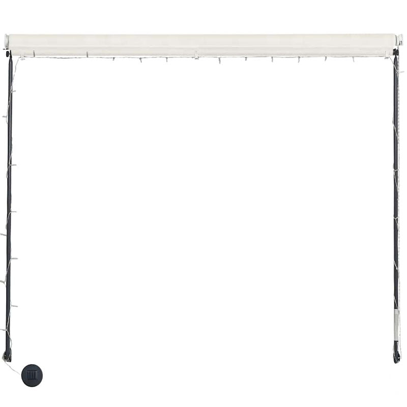 Copertină retractabilă cu LED, crem, 350 x 150 cm