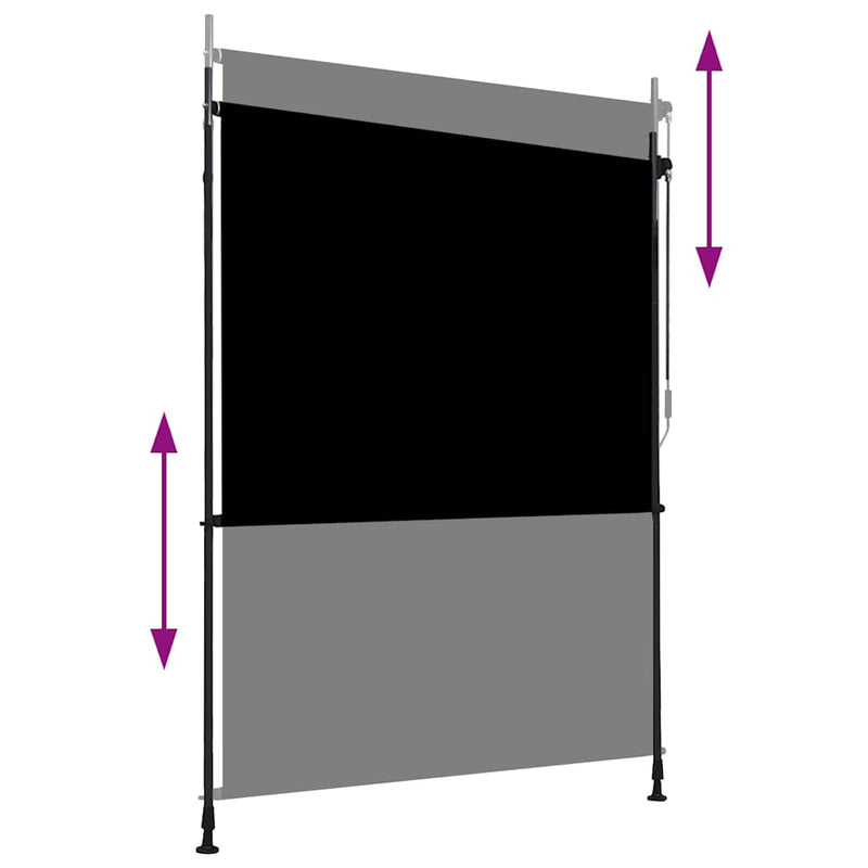 Jaluzea tip rulou de exterior, antracit, 150 x 270 cm