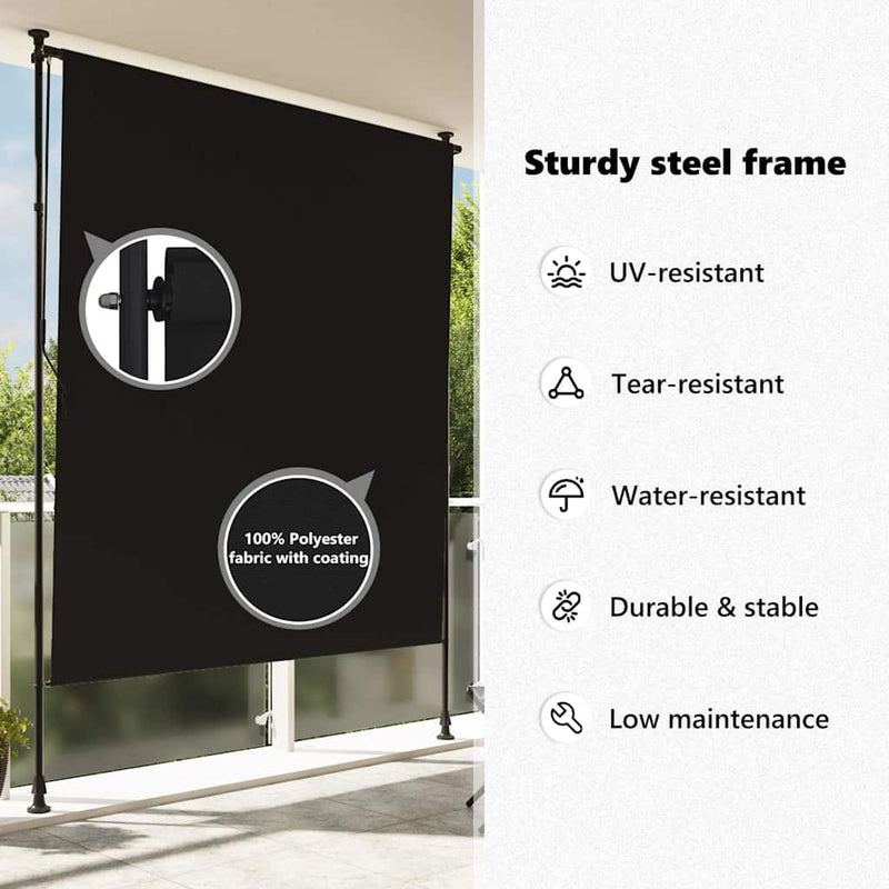 Jaluzea tip rulou de exterior, antracit, 150 x 270 cm