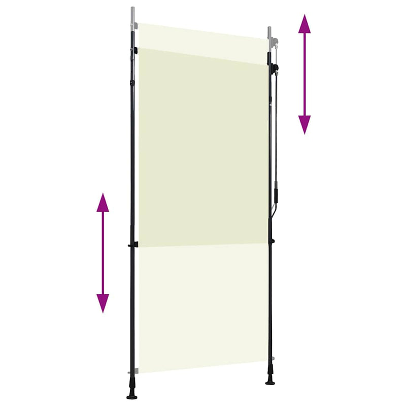 Jaluzea tip rulou de exterior, crem, 100 x 270 cm