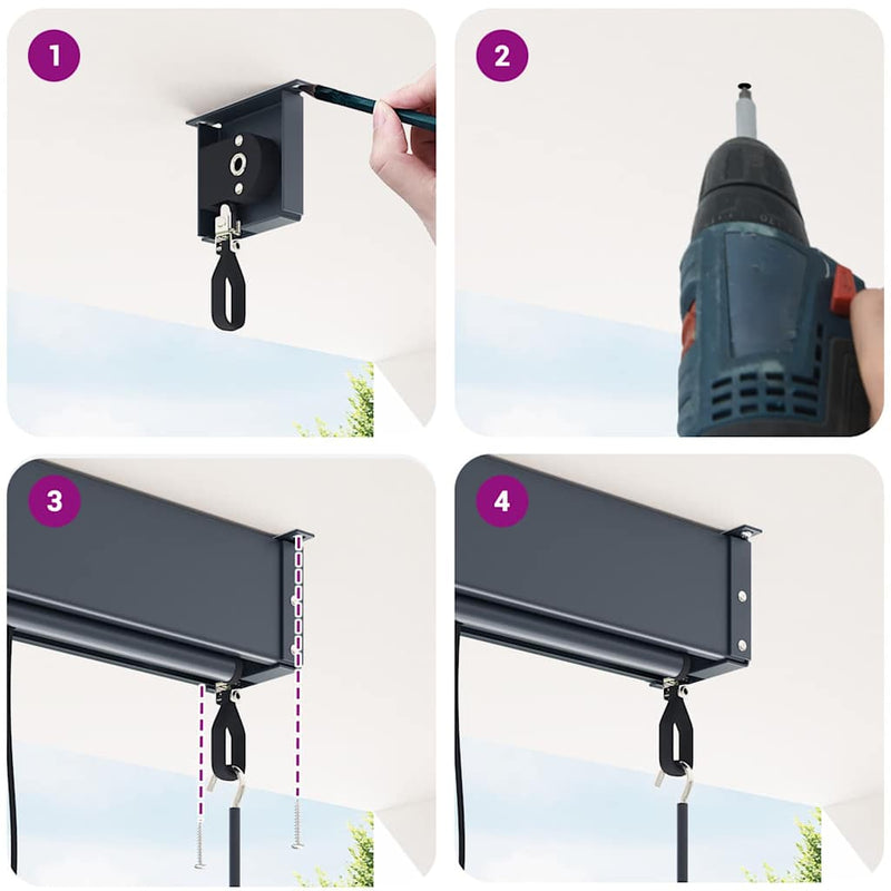Jaluzea tip rulou de exterior, antracit, 80 x 250 cm