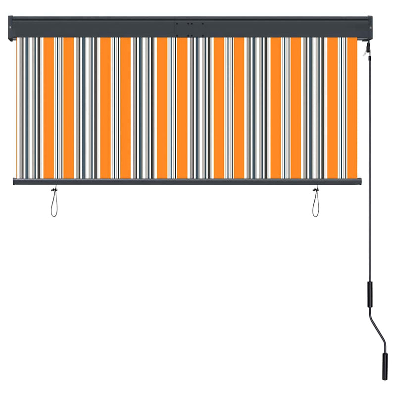 Jaluzea tip rulou de exterior, galben și albastru, 140 x 250 cm