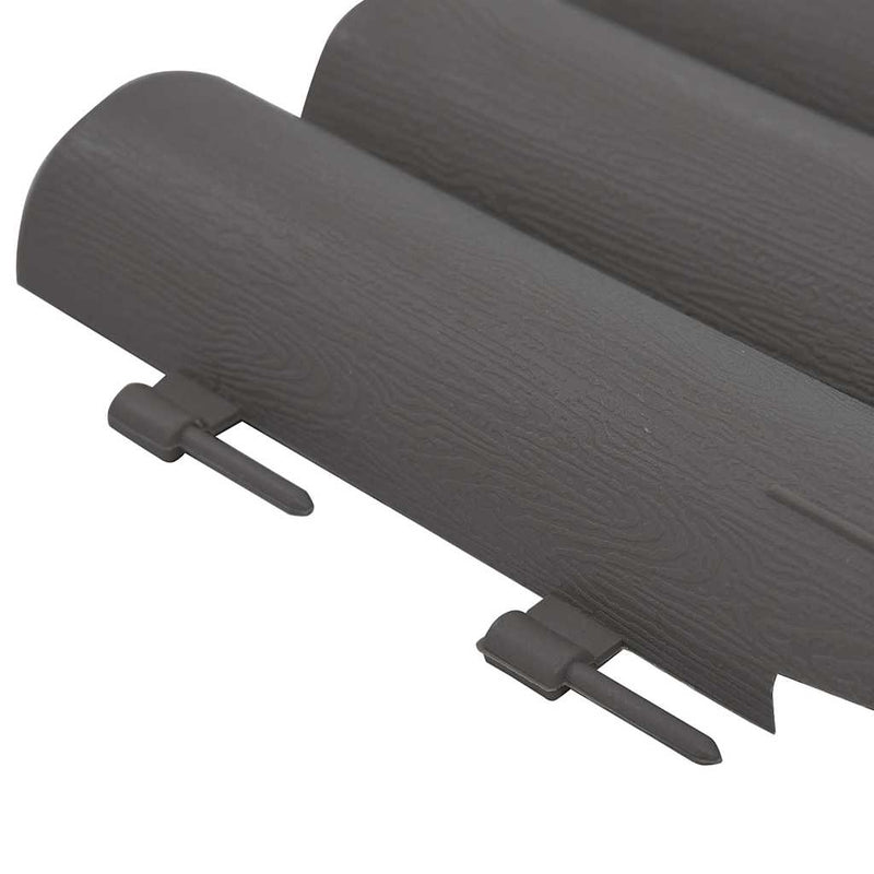 Borduri de gazon, 36 buc., gri, 10 m, PP