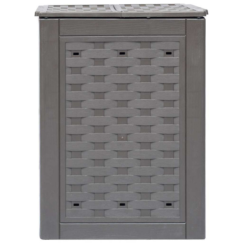 Compostoare grădină 2 buc. maro 60x60x83 cm 600 L plastic ratan