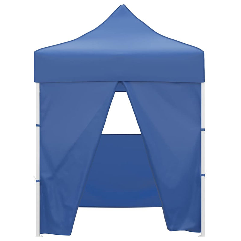 Cort de petrecere pliabil cu 4 pereți, albastru, 2 x 2 m, oțel