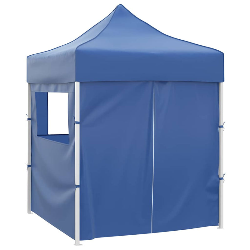 Cort de petrecere pliabil cu 4 pereți, albastru, 2 x 2 m, oțel