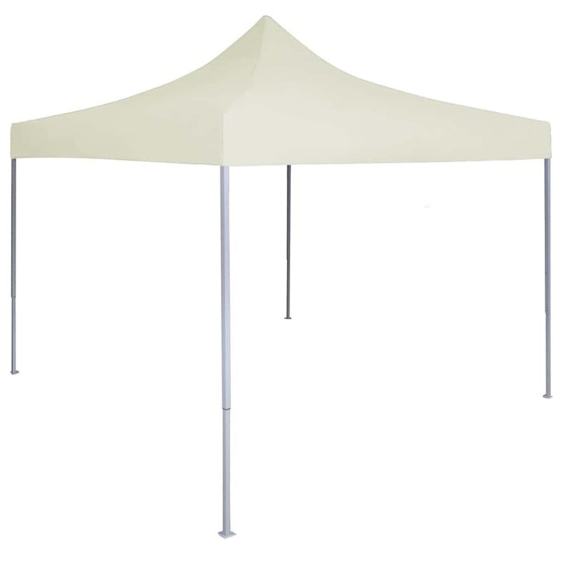 Cort de petrecere pliabil profesional, crem, 2 x 2 m, oțel