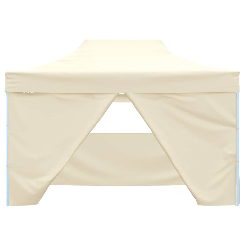 Cort de petrecere pliabil cu 4 pereți, crem, 3 x 4 m, oțel