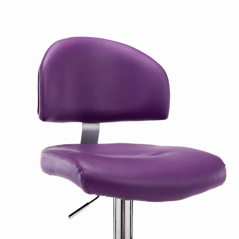 Scaune de bar, 2 buc., violet, piele ecologică