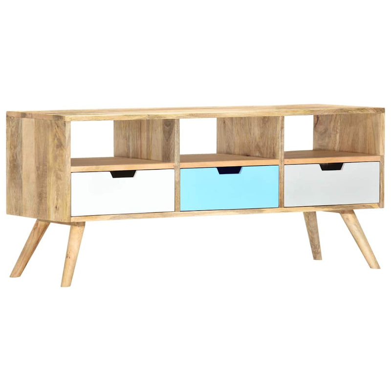Comodă TV, 110 x 35 x 48 cm, lemn masiv de mango