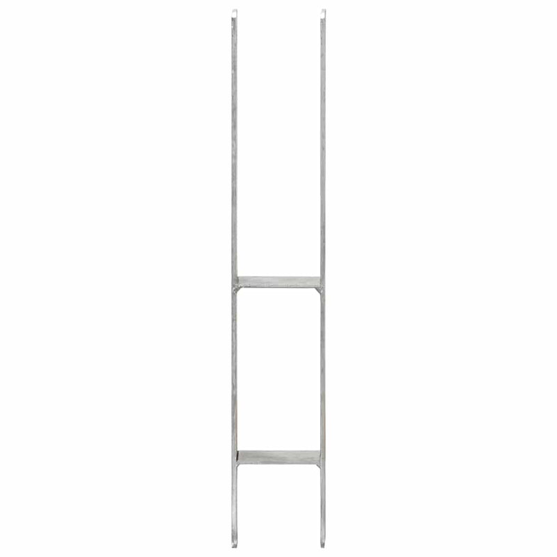 Ancore de gard, 6 buc., argintiu, 9x6x60 cm, oțel galvanizat