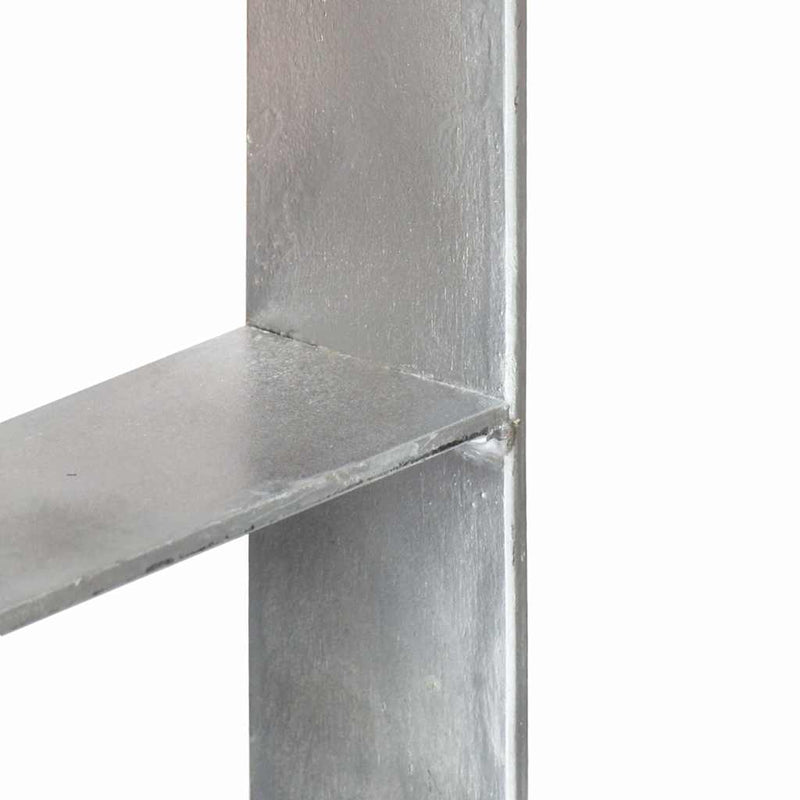 Ancore de gard, 6 buc., argintiu, 10x6x60 cm, oțel galvanizat