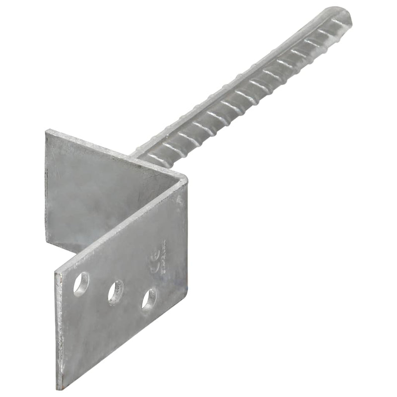 Ancore de gard, 12 buc., argintiu, 8x6x30 cm, oțel galvanizat