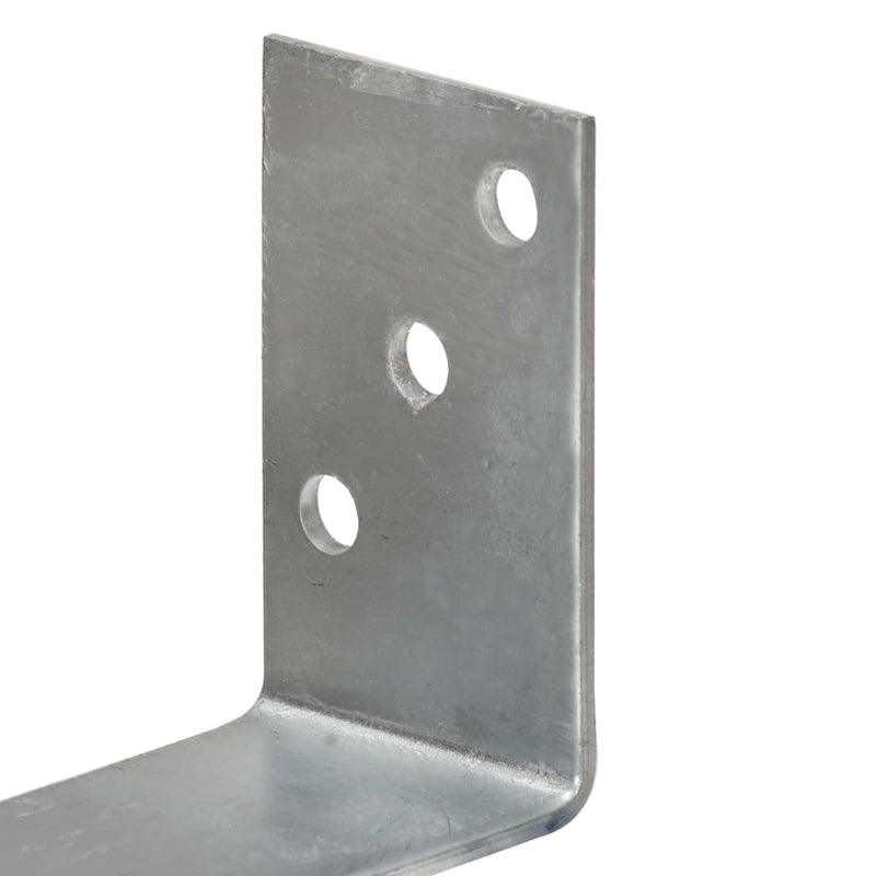 Ancore de gard, 12 buc., argintiu, 8x6x30 cm, oțel galvanizat