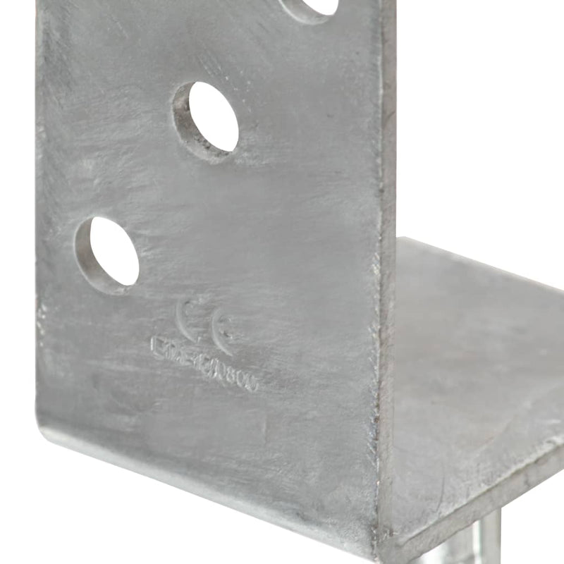 Ancore de gard, 12 buc., argintiu, 8x6x30 cm, oțel galvanizat