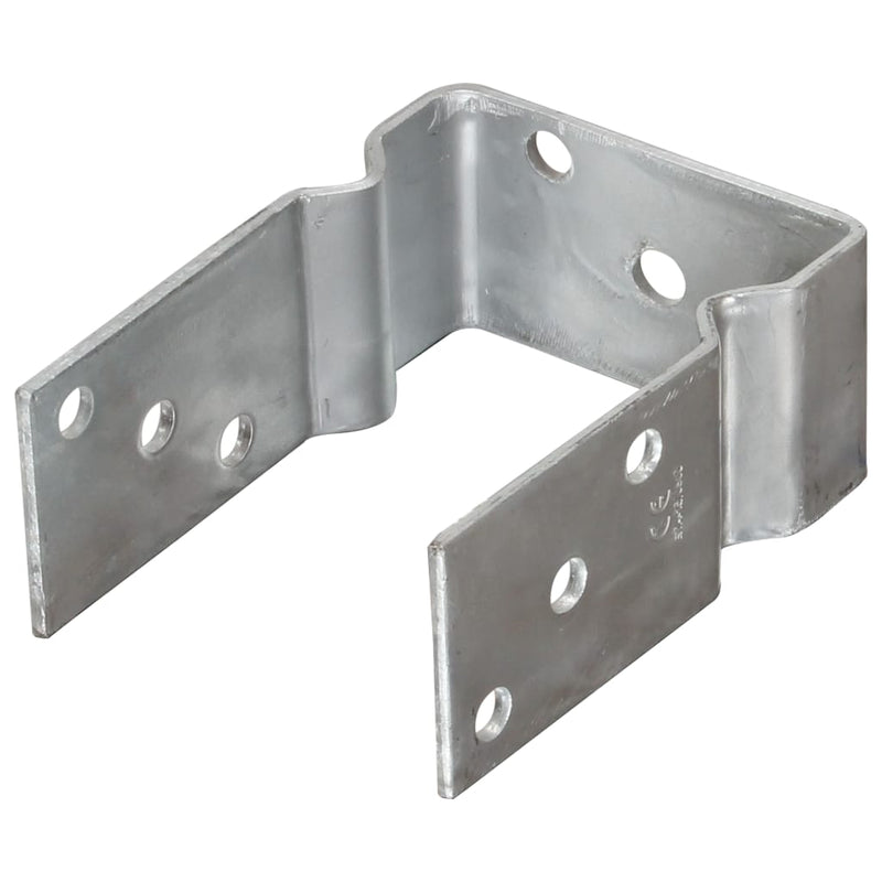 Ancore de gard, 12 buc., argintii, 10x6x15 cm, oțel galvanizat