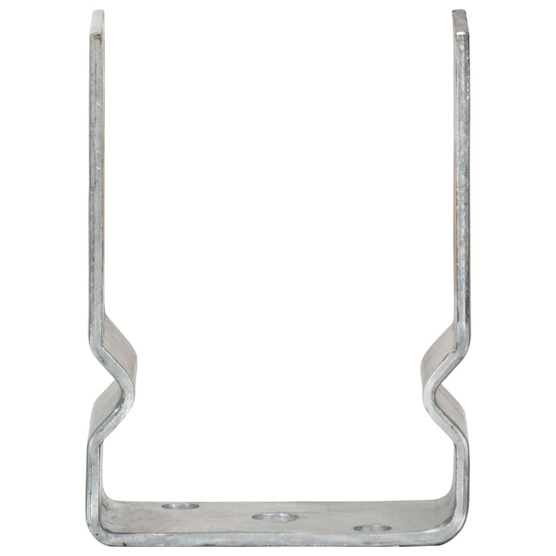 Ancore de gard, 12 buc., argintii, 10x6x15 cm, oțel galvanizat