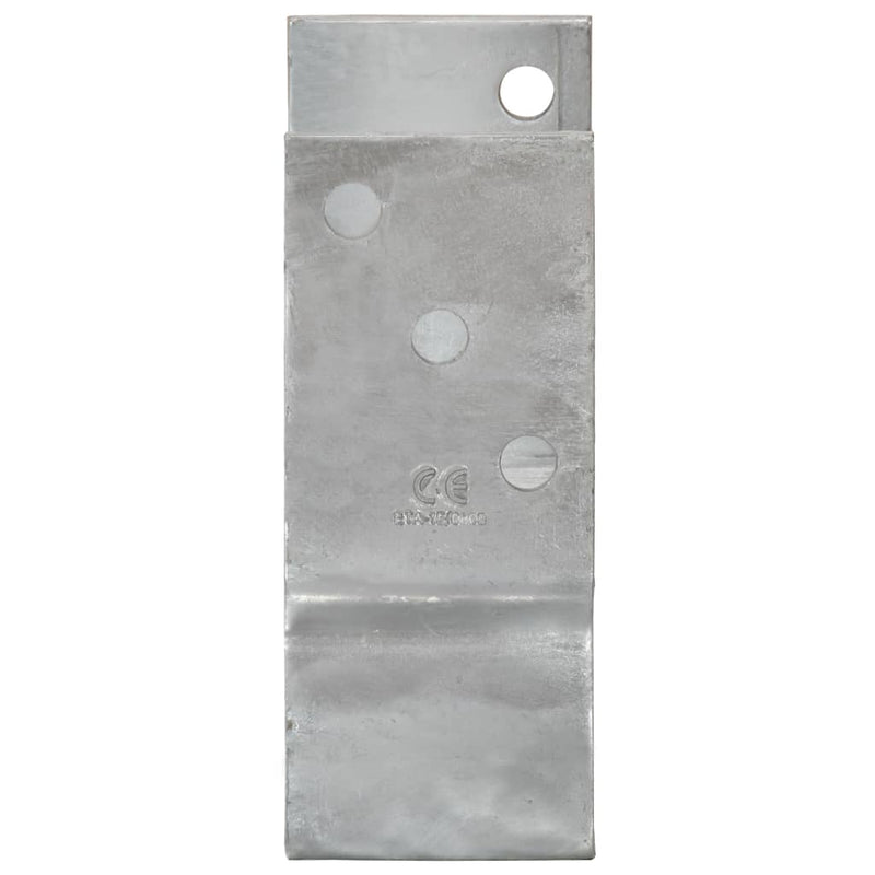 Ancore de gard, 12 buc., argintii, 10x6x15 cm, oțel galvanizat