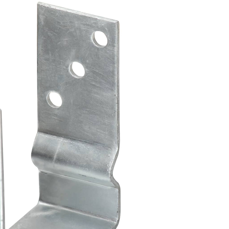 Ancore de gard, 12 buc., argintii, 10x6x15 cm, oțel galvanizat