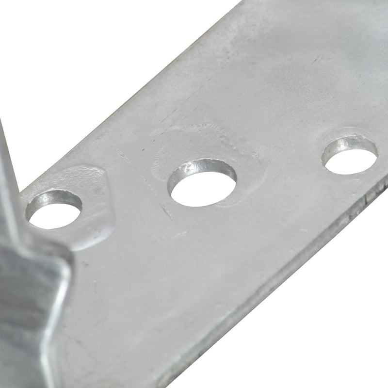 Ancore de gard, 12 buc., argintii, 10x6x15 cm, oțel galvanizat
