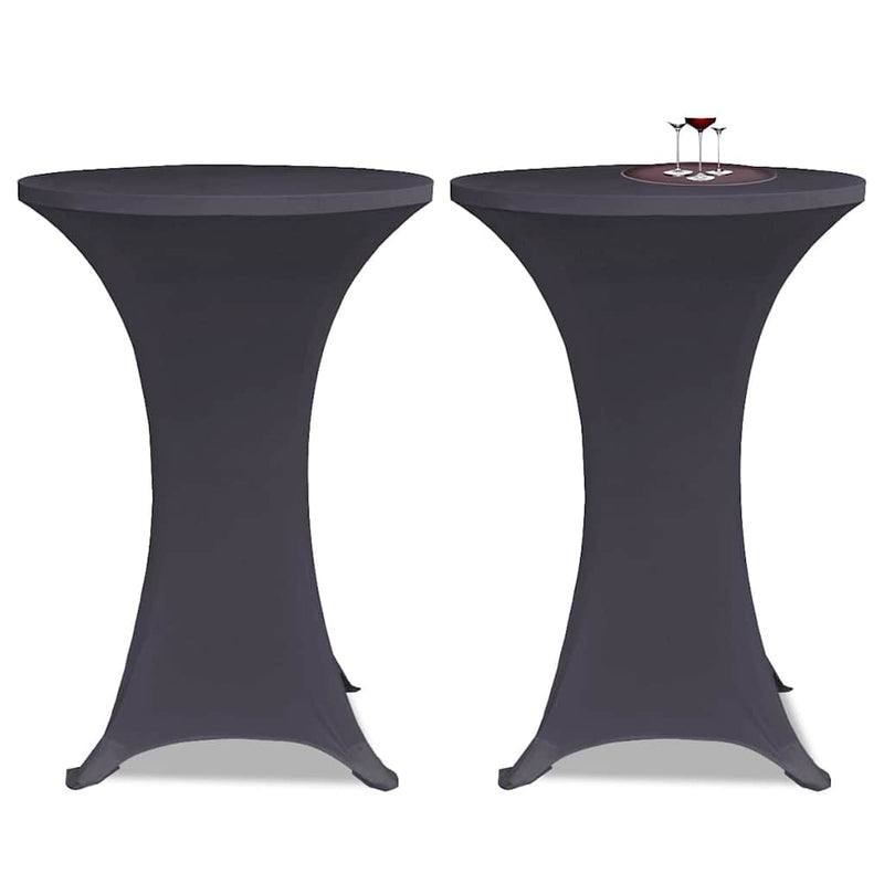 Husă de masă elastică, 4 buc., antracit, 70 cm