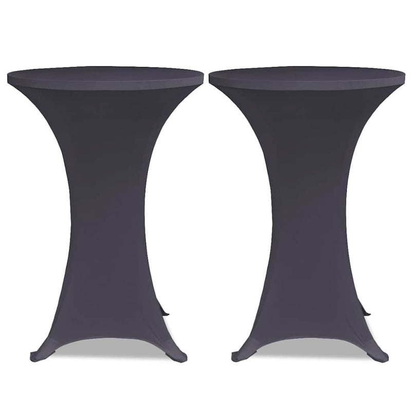 Husă de masă elastică, 4 buc., antracit, 70 cm