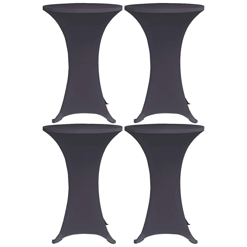 Husă elastică pentru masă, 4 buc., antracit, 80 cm