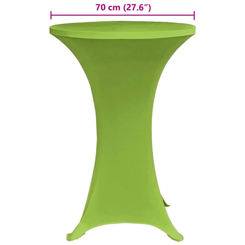 Husă elastică pentru masă, 4 buc., verde, 70 cm