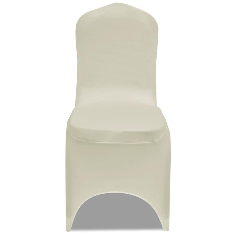 Huse elastice pentru scaun, 12 buc., crem