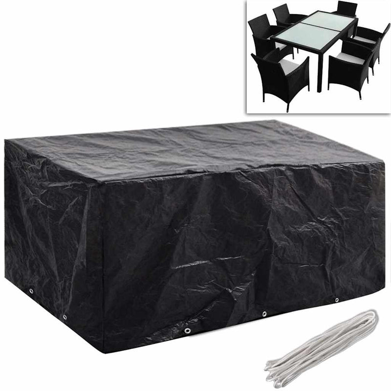 Huse mobilier grădină 2 buc. set poliratan 10 ocheți 240x140 cm