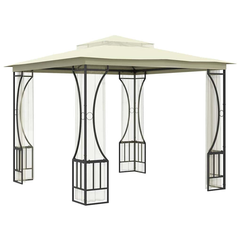 Pavilion cu plase, crem, 300 x 300 x 265 cm