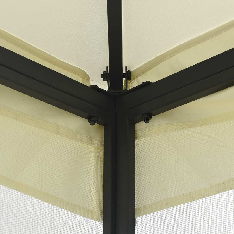 Pavilion cu plase, crem, 300 x 300 x 265 cm