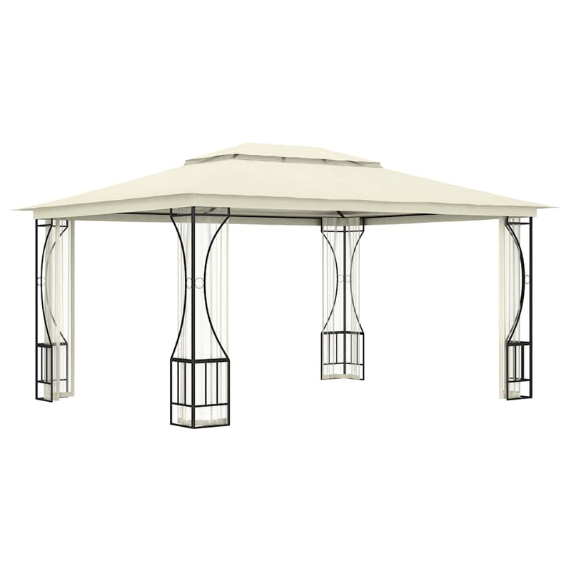 Pavilion cu plase, crem, 300 x 400 x 265 cm