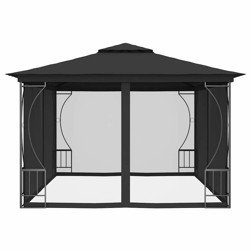 Pavilion cu plase, antracit, 300 x 400 x 265 cm