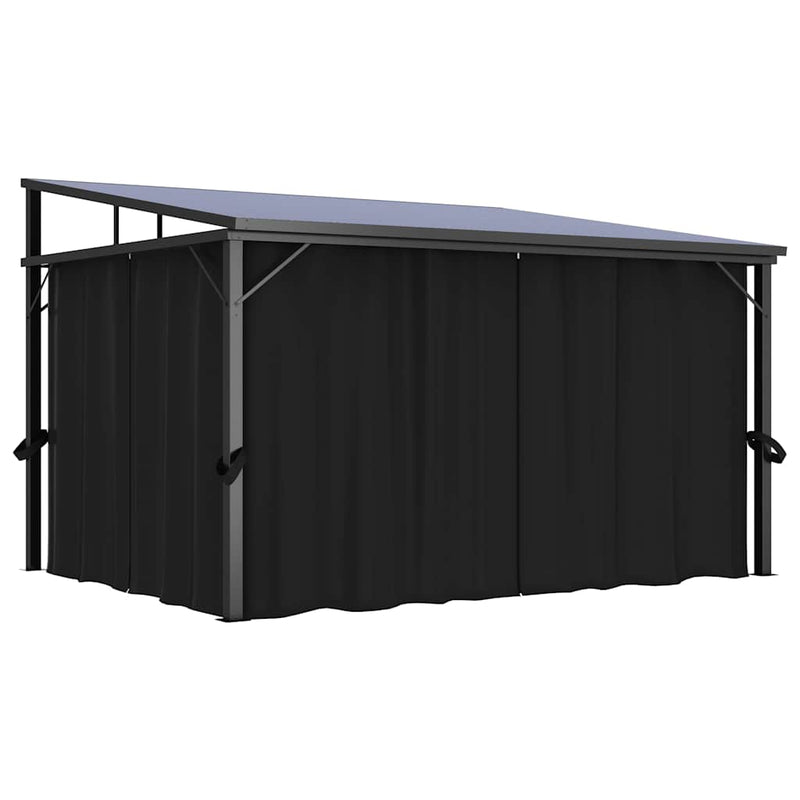 Pavilion cu perdele, antracit, 405 x 294 x 244 cm