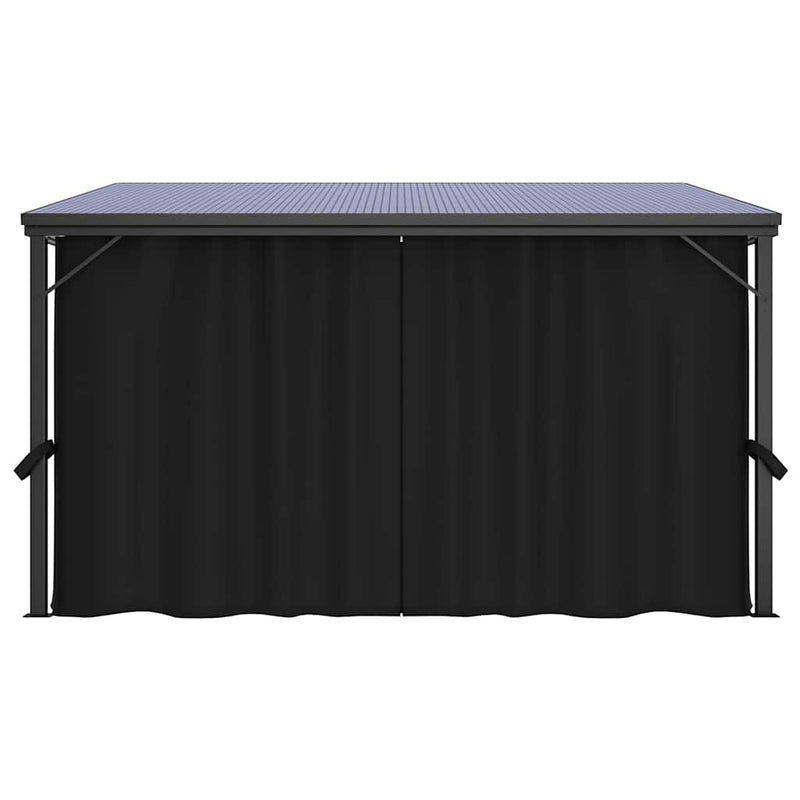 Pavilion cu perdele, antracit, 405 x 294 x 244 cm