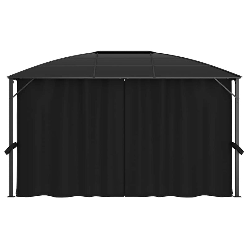 Pavilion cu perdele, antracit, 400 x 300 x 265 cm