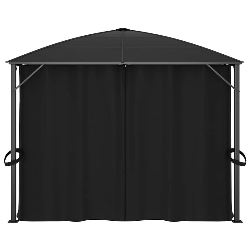 Pavilion cu perdele, antracit, 400 x 300 x 265 cm