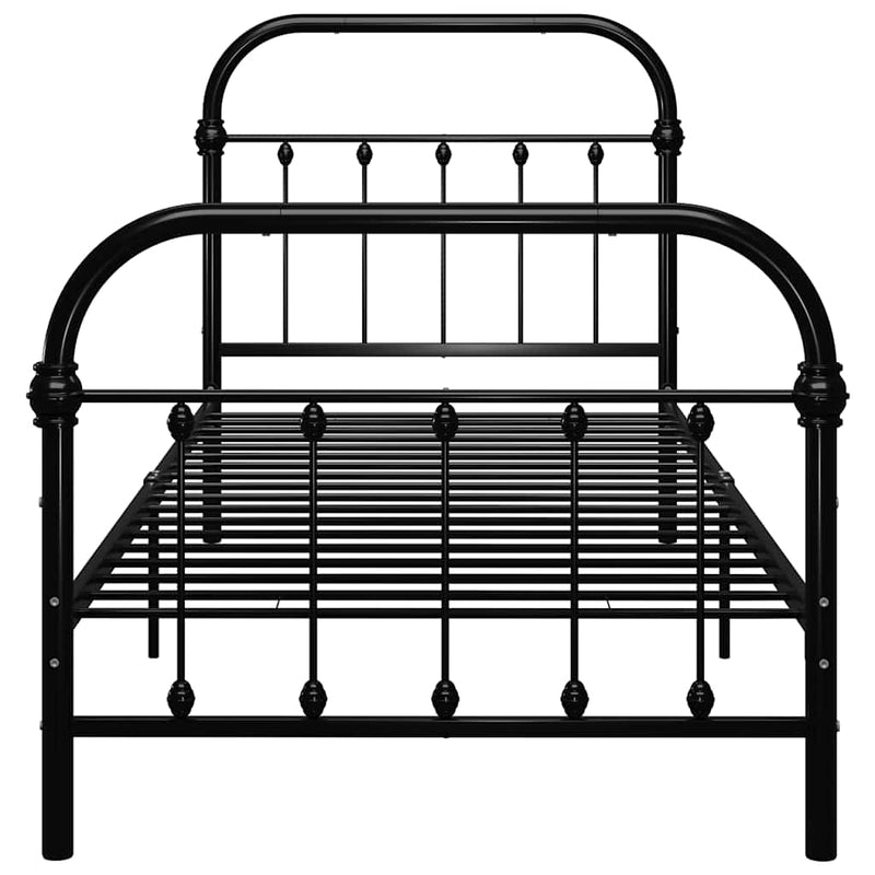 Cadru de pat, negru, 100 x 200 cm, metal